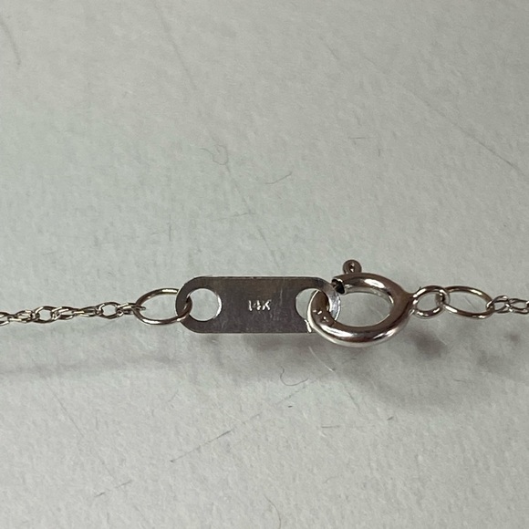 14K WHITE GOLD chain necklace 18” REAL GOLD - Picture 5 of 10